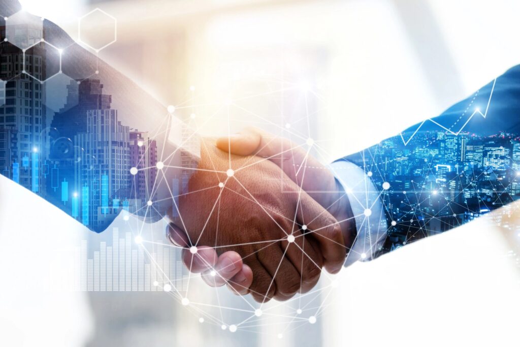 business handshake international trade